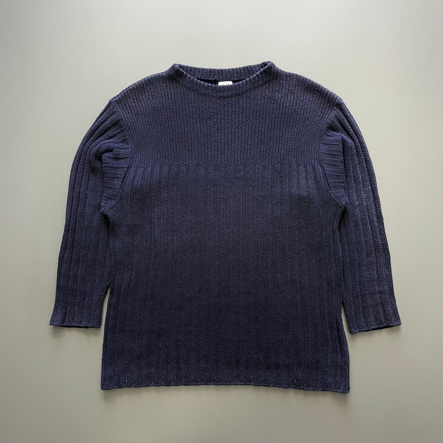 C.P. Company Navy SS95 Silk-Blend Fishermans Knit Jumper