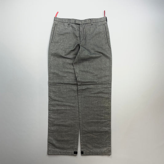 Prada Sport Grey 00s Canvas Cotton Straight Leg Trousers