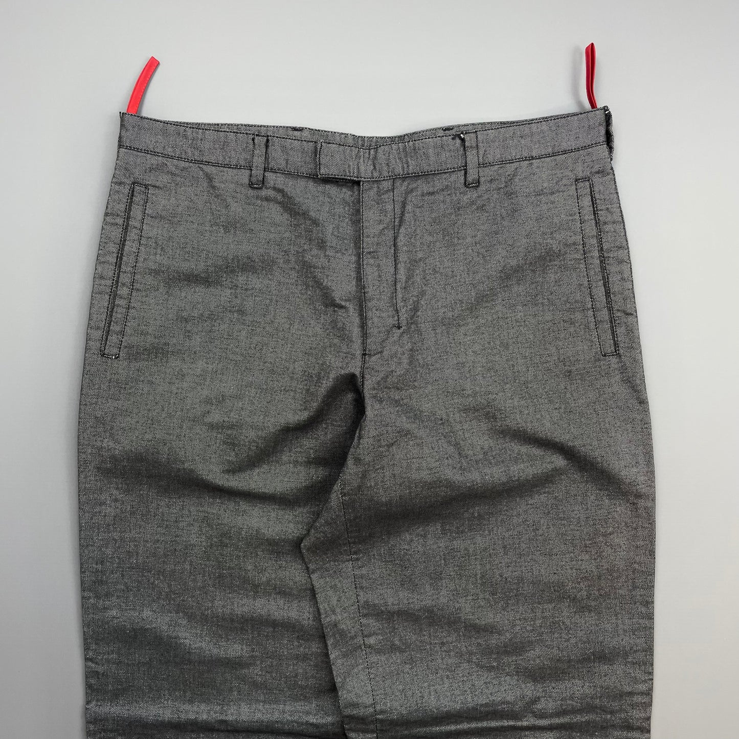 Prada Sport Grey 00s Canvas Cotton Straight Leg Trousers
