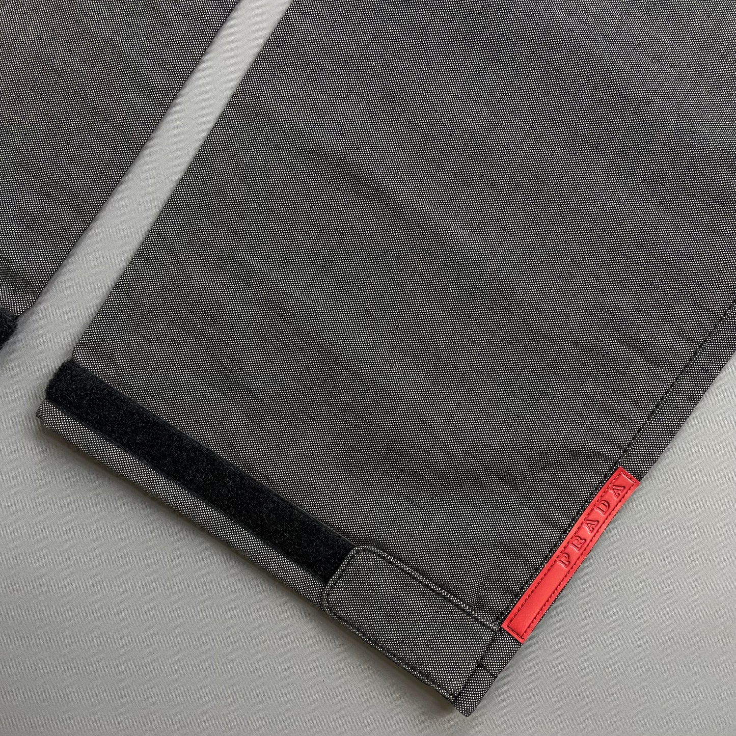 Prada Sport Grey 00s Canvas Cotton Straight Leg Trousers