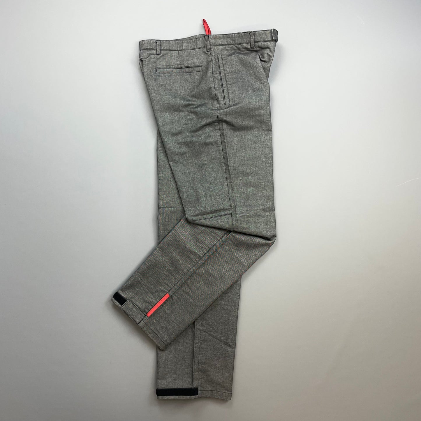 Prada Sport Grey 00s Canvas Cotton Straight Leg Trousers