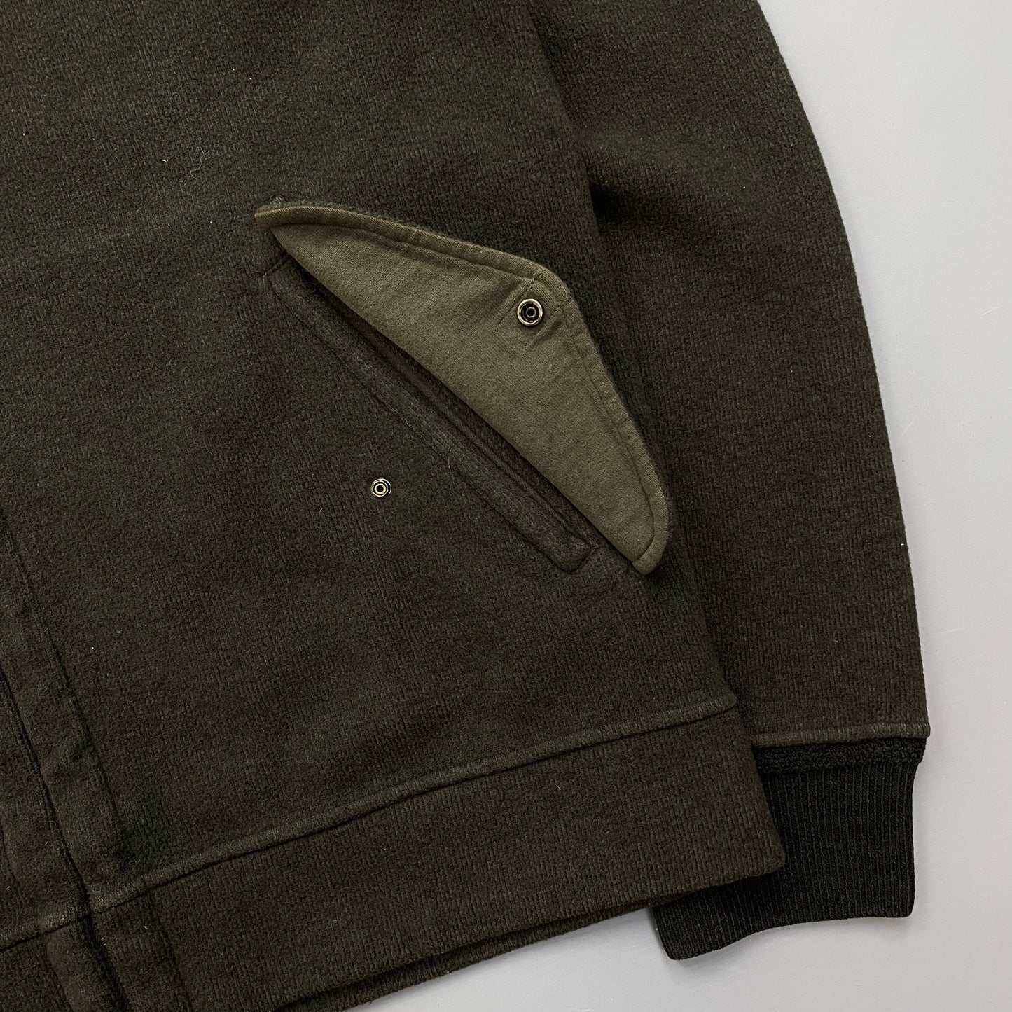 C.P. Company Khaki AW03 Cotton-Wool Zip-Through Jacket