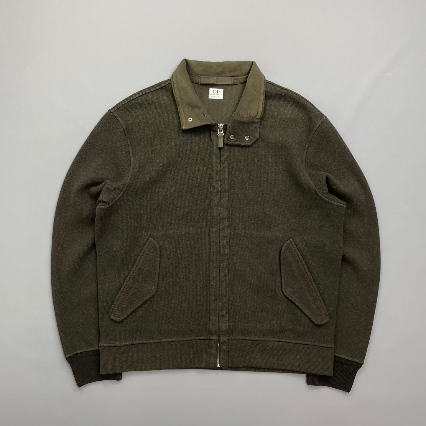 C.P. Company Khaki AW03 Cotton-Wool Zip-Through Jacket