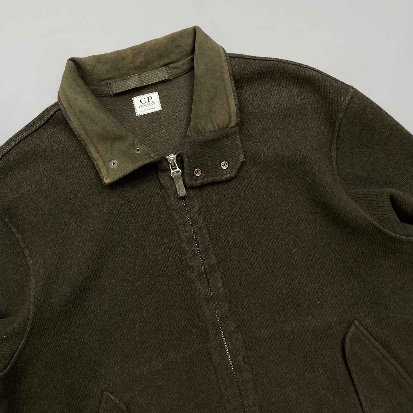 C.P. Company Khaki AW03 Cotton-Wool Zip-Through Jacket