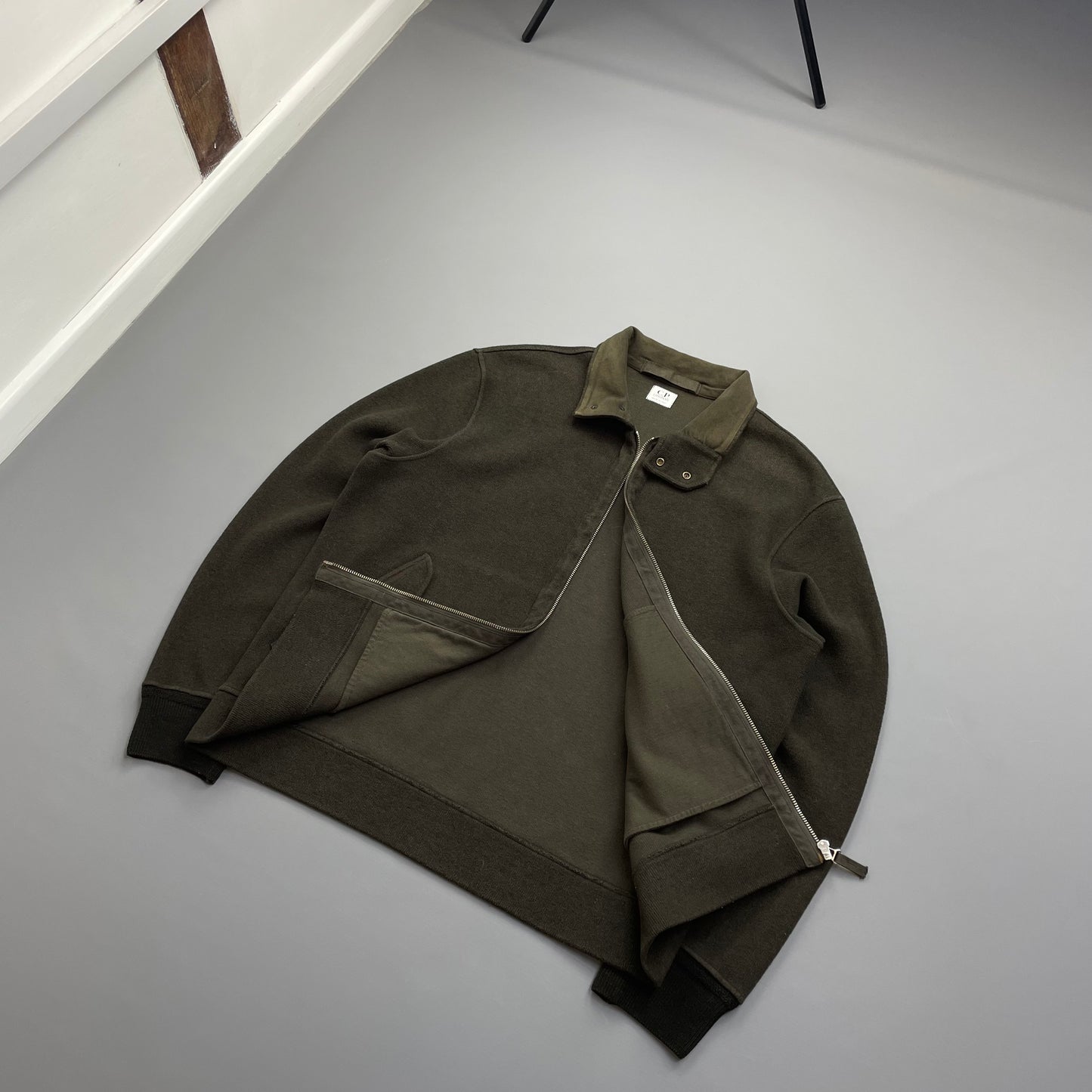 C.P. Company Khaki AW03 Cotton-Wool Zip-Through Jacket