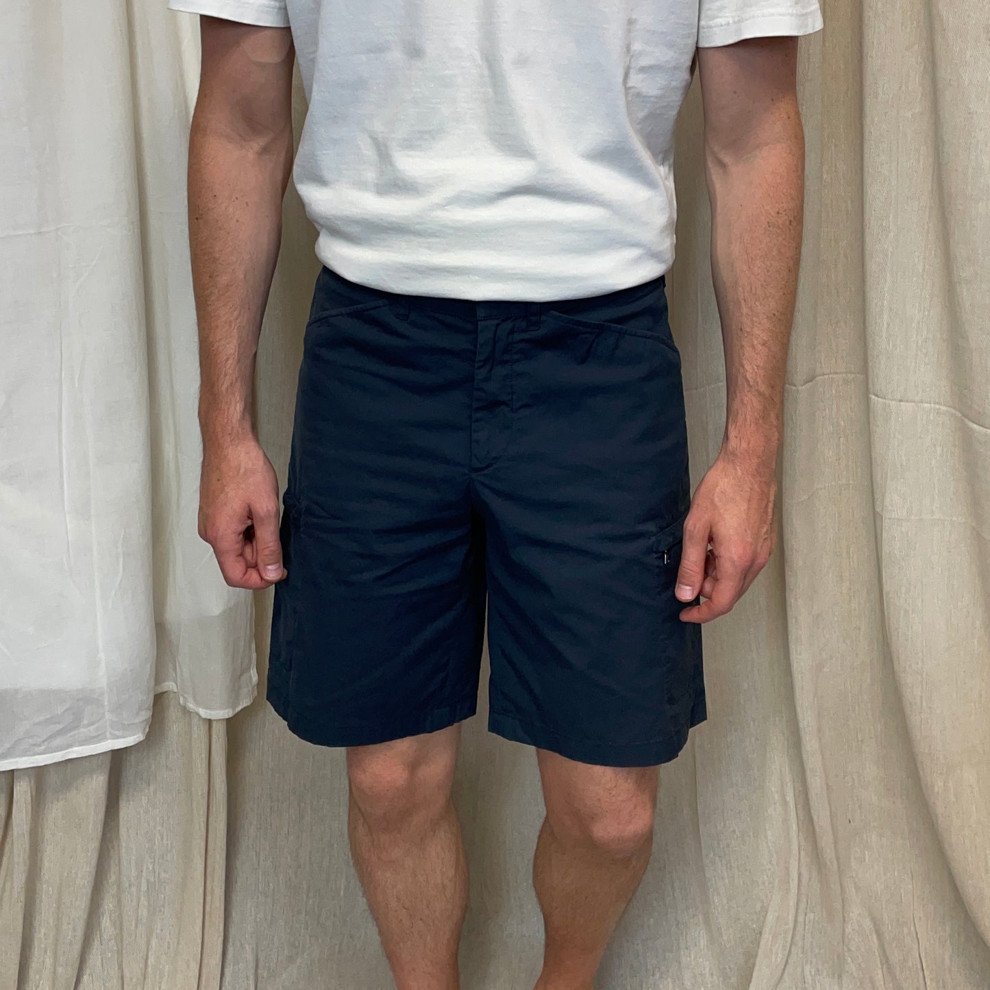 Prada Sport Navy 2008 Black Tab Cargo Shorts