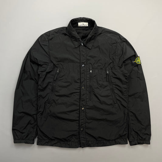 Stone Island Black AW19 Crinkle Reps Lined Overshirt Jacket
