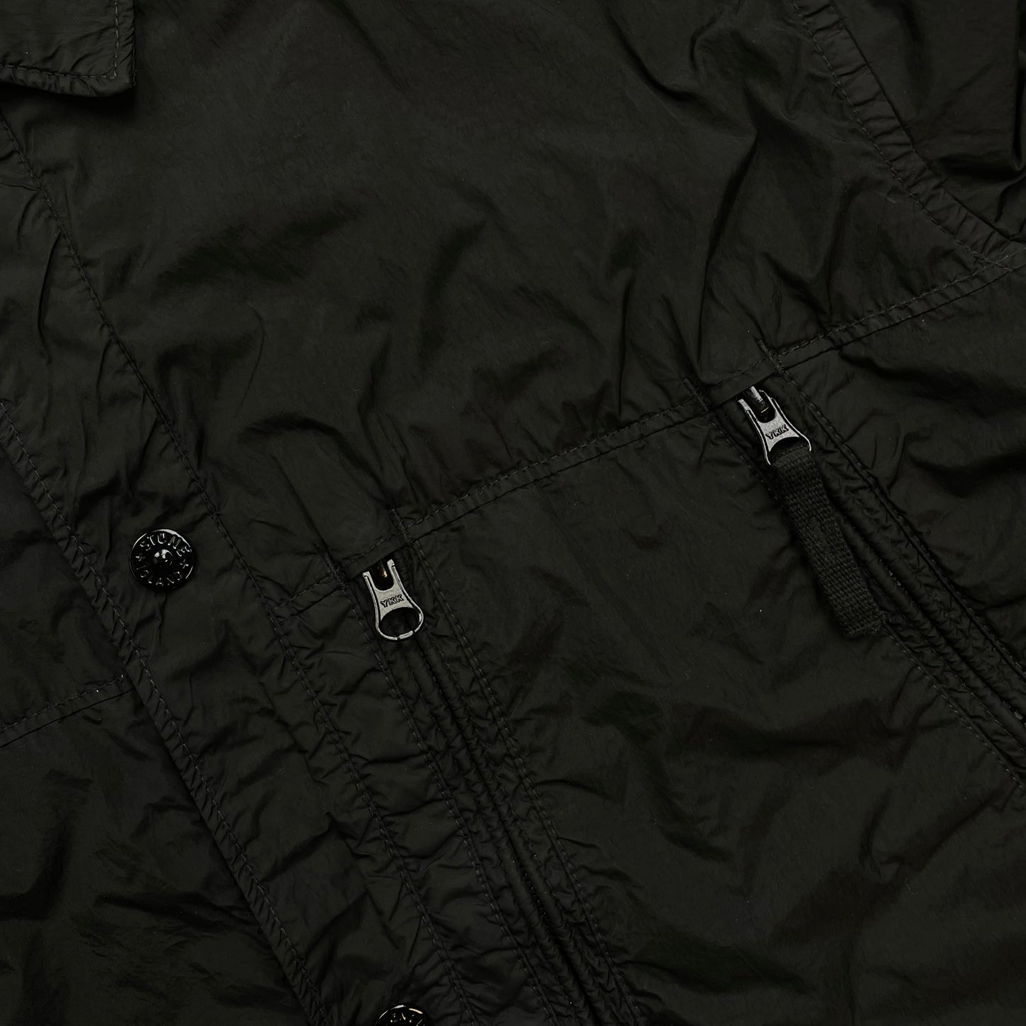 Stone Island Black AW19 Crinkle Reps Lined Overshirt Jacket