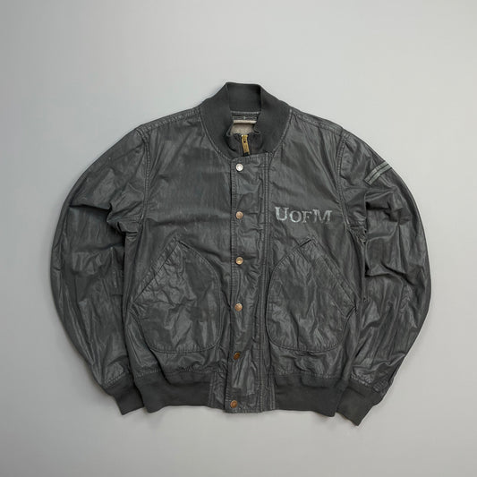 Stone Island Denims Grey SS08 Metal & Nylon Bomber Jacket
