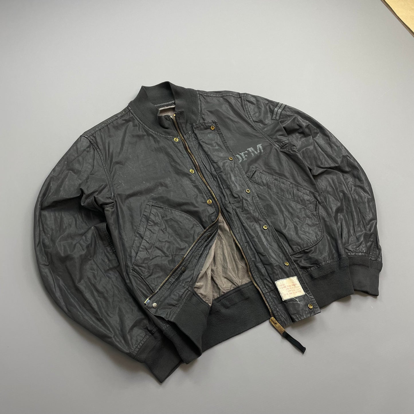 Stone Island Denims Grey SS08 Metal & Nylon Bomber Jacket