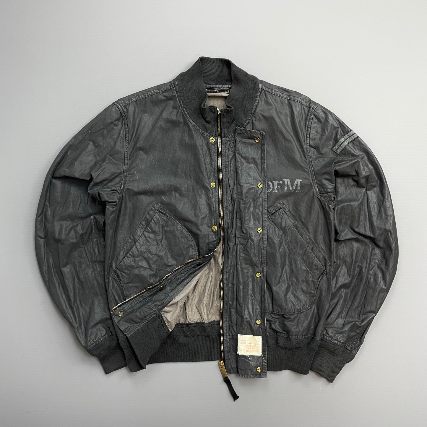 Stone Island Denims Grey SS08 Metal & Nylon Bomber Jacket