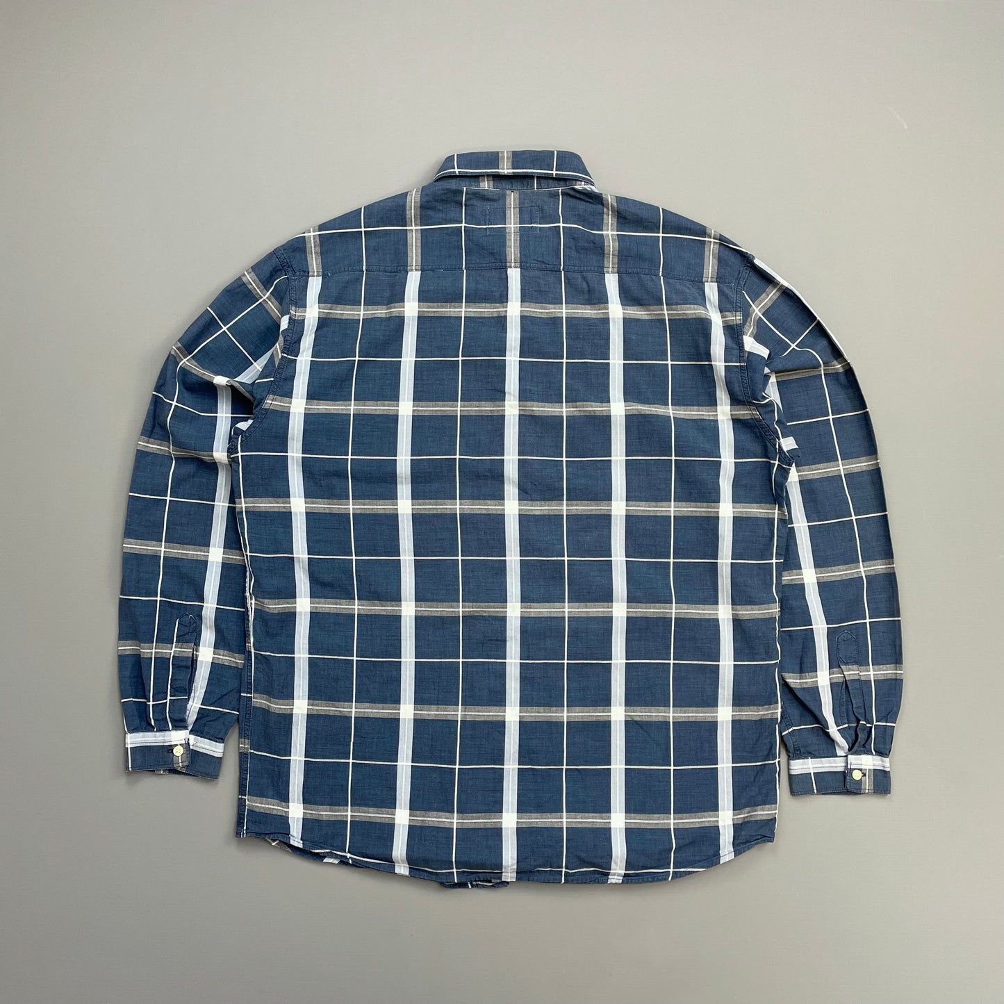 Armani Jeans Navy & Blue 90s Check Pocket Shirt
