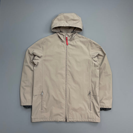 Prada Sport Light Brown 00s Technical Multi-Pocket Goretex Hooded Parka Jacket