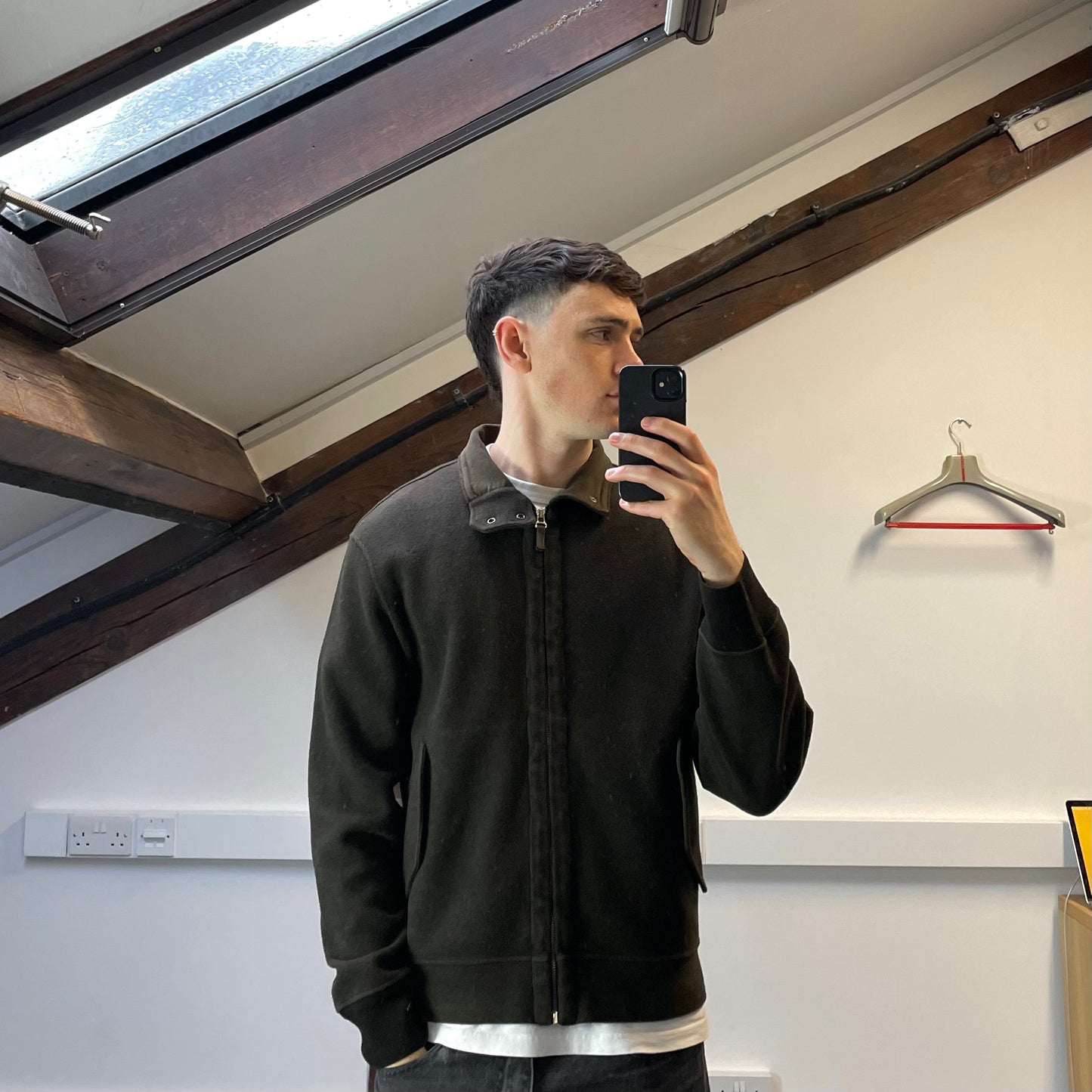 C.P. Company Khaki AW03 Cotton-Wool Zip-Through Jacket