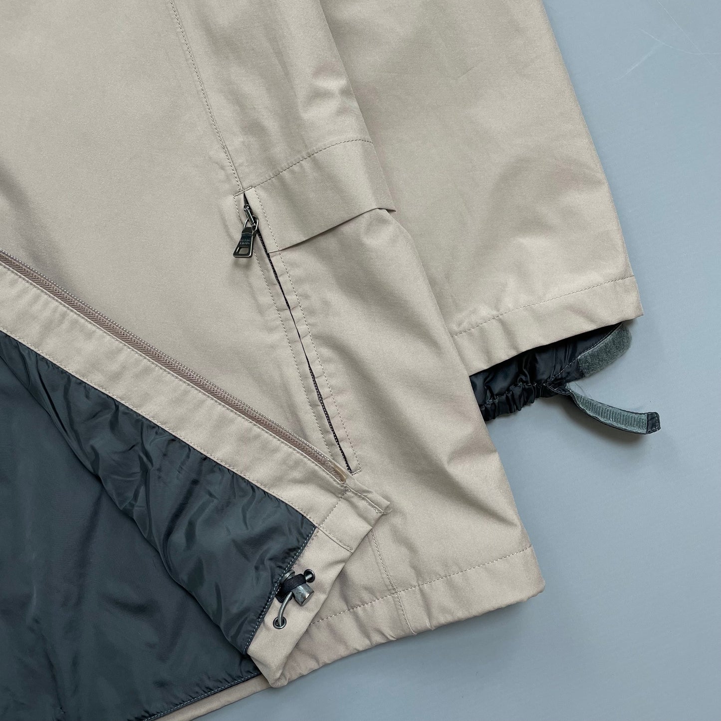 Prada Sport Light Brown 00s Technical Multi-Pocket Goretex Hooded Parka Jacket