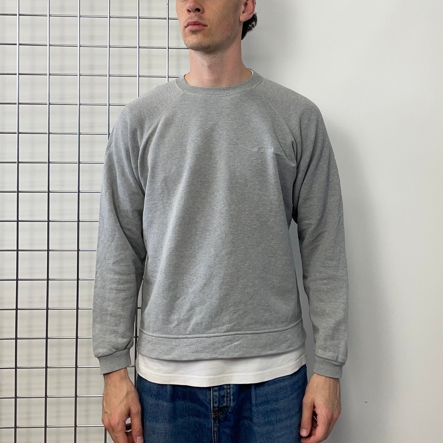Armani Jeans Grey 90s Raglan Sweatshirt
