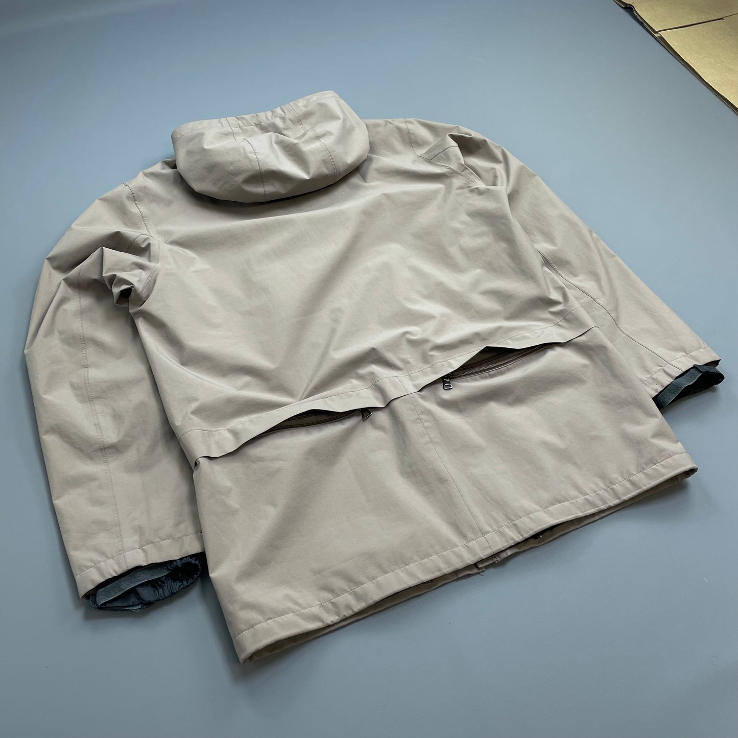 Prada Sport Light Brown 00s Technical Multi-Pocket Goretex Hooded Parka Jacket