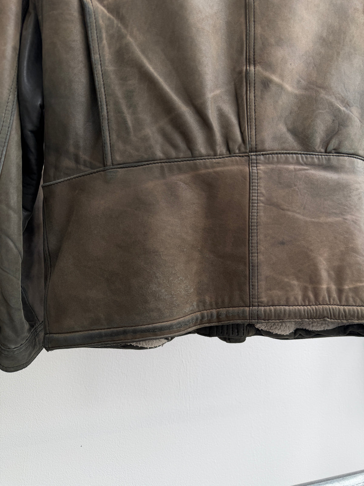 1980s Emporio Armani Leather Shearling Jacket