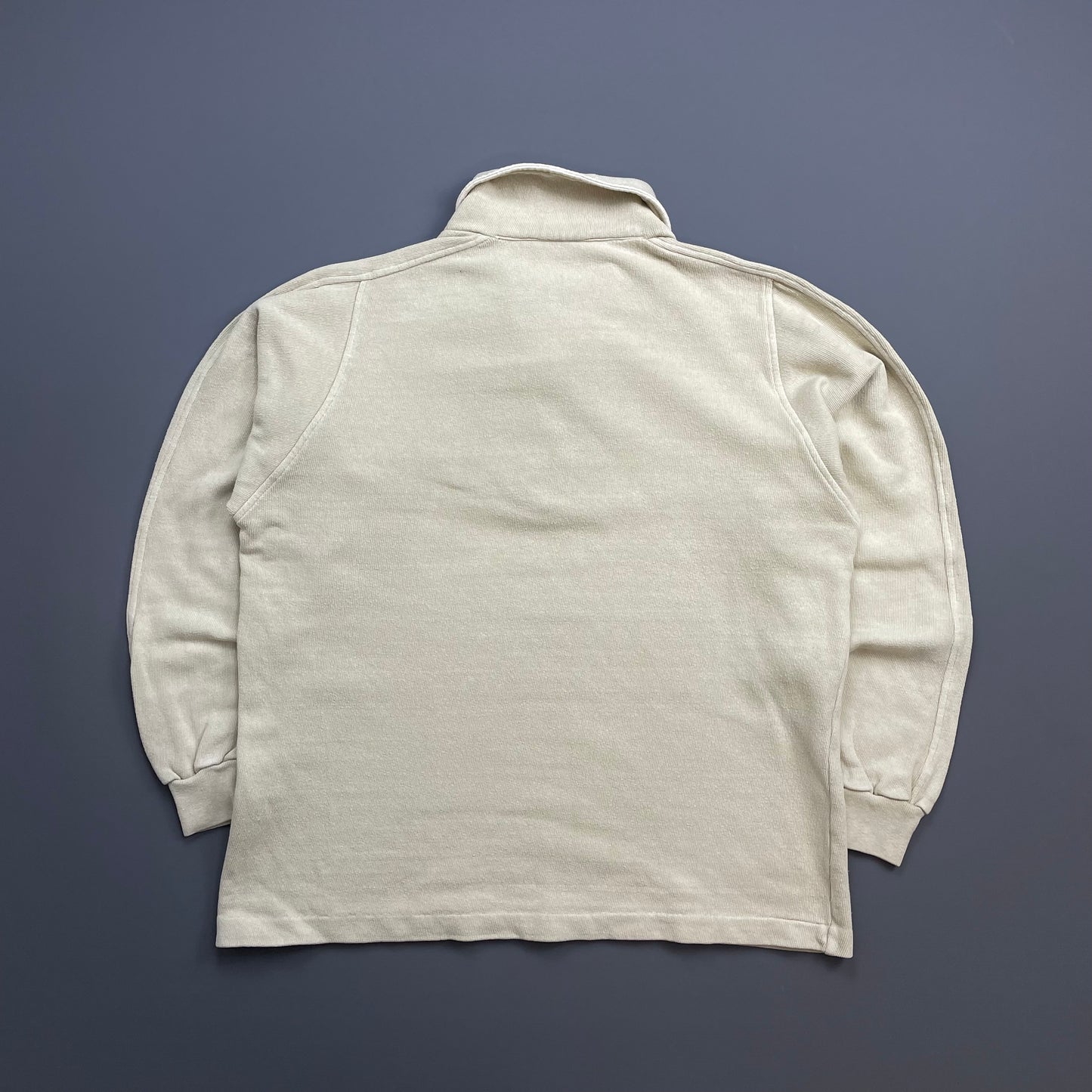 Stone Island Beige 80s Silver Button Collared Spellout Jumper