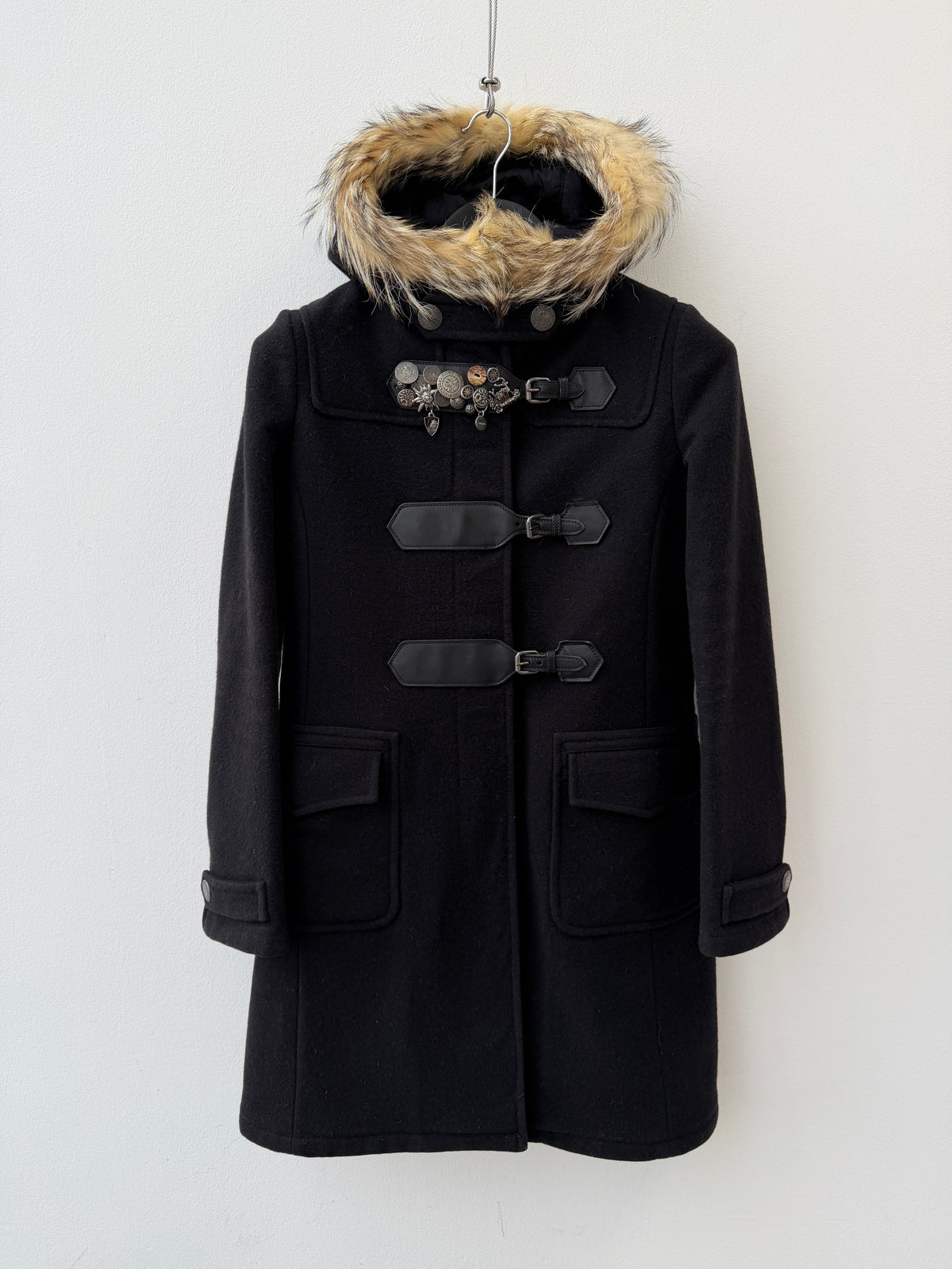 Prada FW06 Lana Wool & Alpaca Overcoat with Chilean Fox-Fur Hood