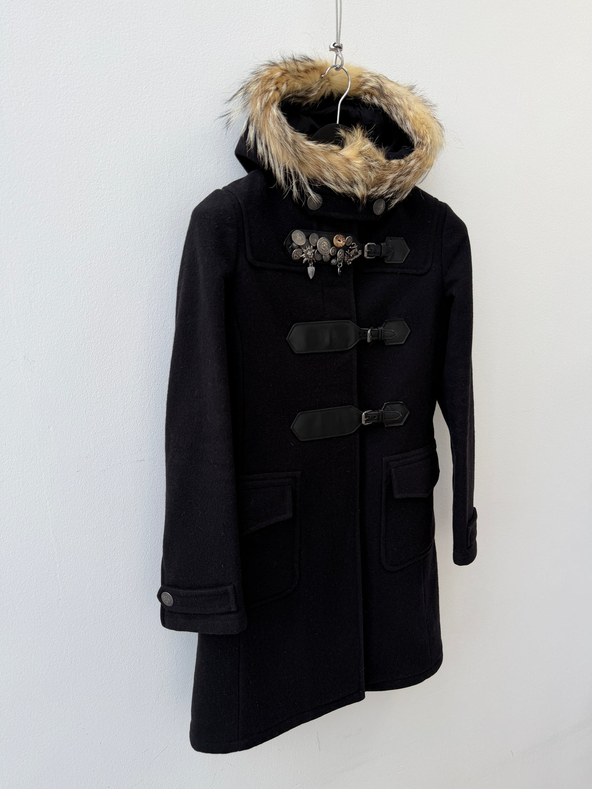 Prada FW06 Lana Wool & Alpaca Overcoat with Chilean Fox-Fur Hood