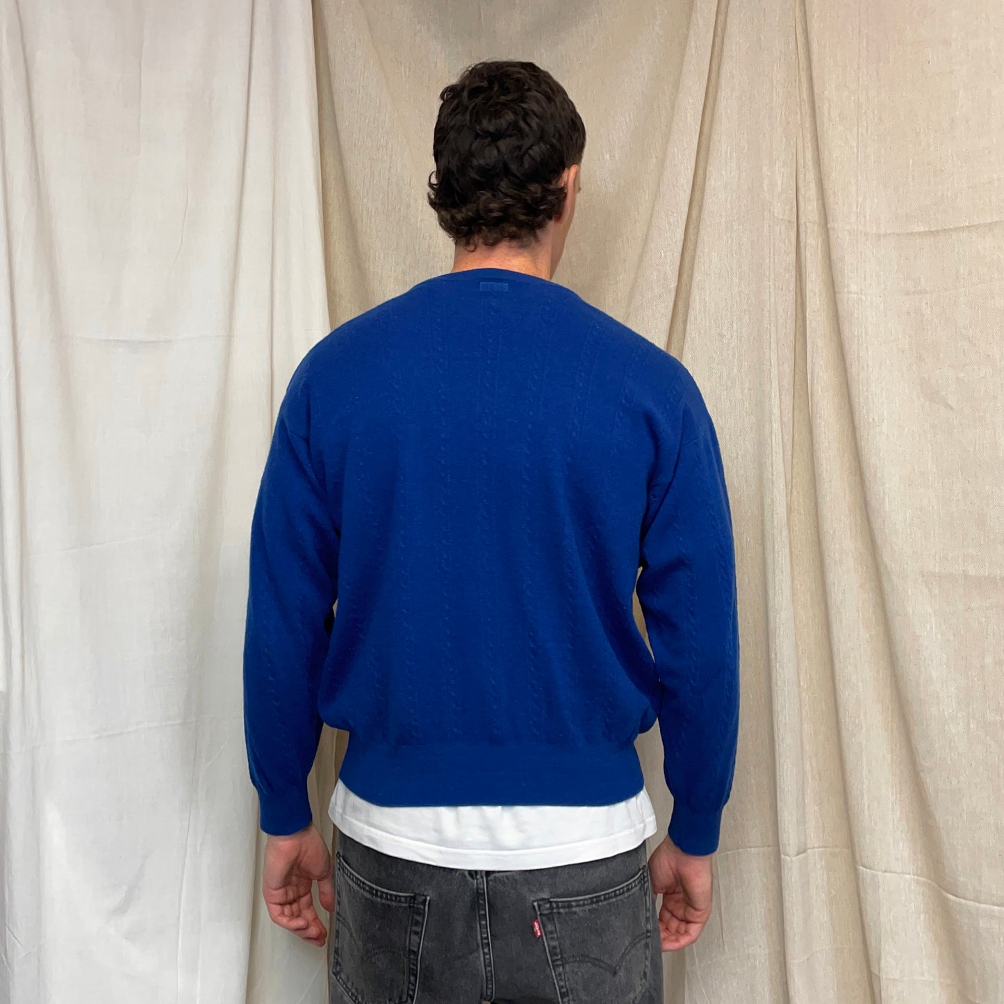 C.P. Company Blue 1989 Ideas from Massimo Osti Wool Cable Knit Jumper