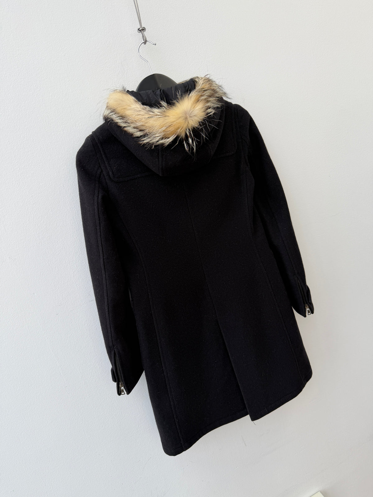 Prada FW06 Lana Wool & Alpaca Overcoat with Chilean Fox-Fur Hood