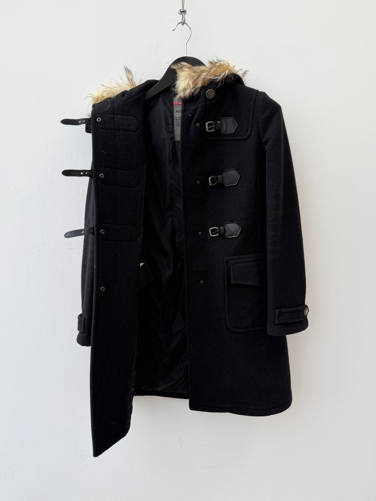 Prada FW06 Lana Wool & Alpaca Overcoat with Chilean Fox-Fur Hood