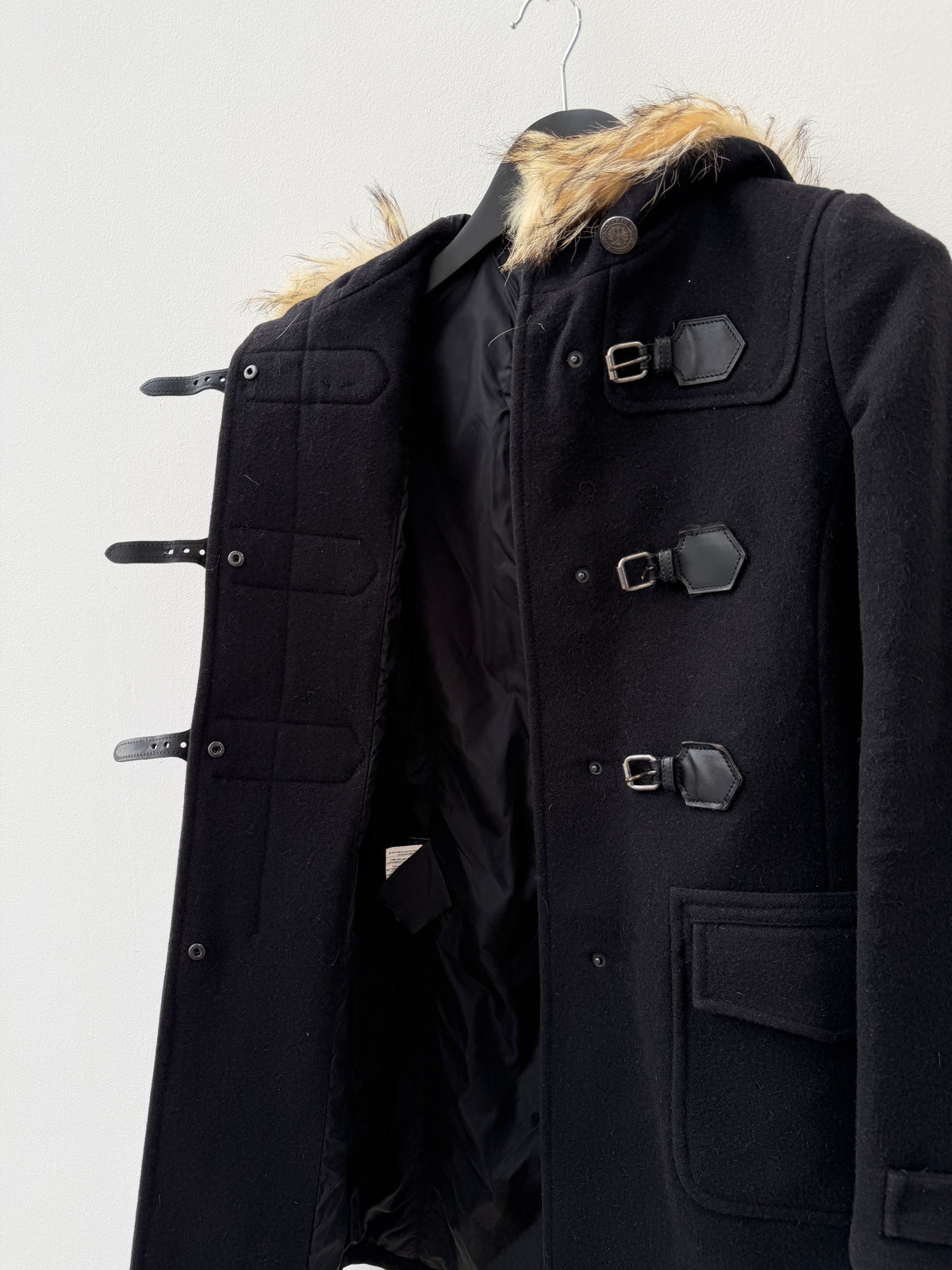 Prada FW06 Lana Wool & Alpaca Overcoat with Chilean Fox-Fur Hood