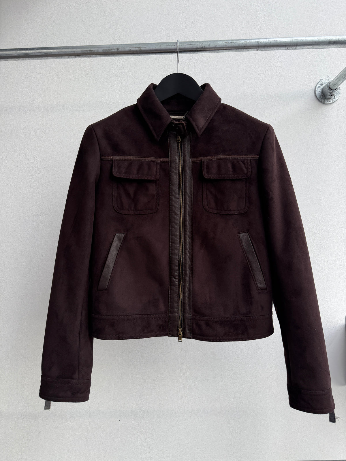 Armani Jeans 00s Vegan Fur & Suede Jacket