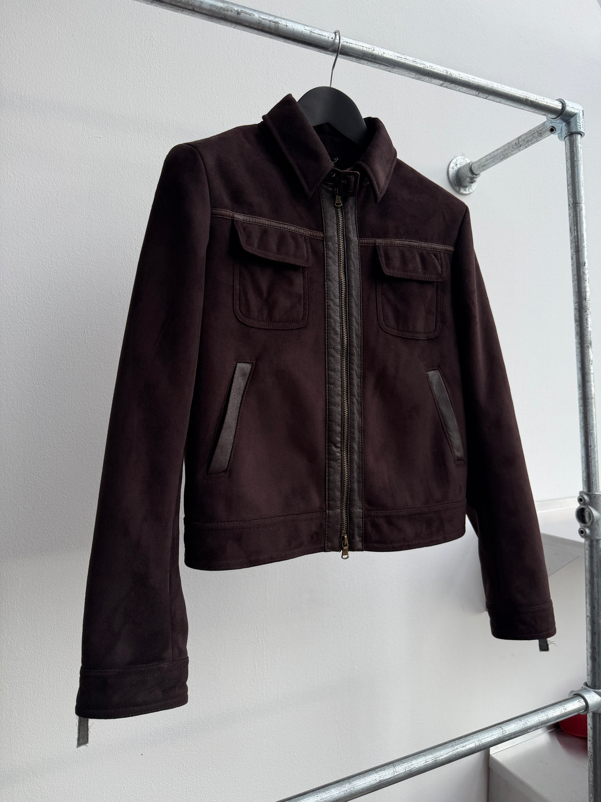 Armani Jeans 00s Vegan Fur & Suede Jacket