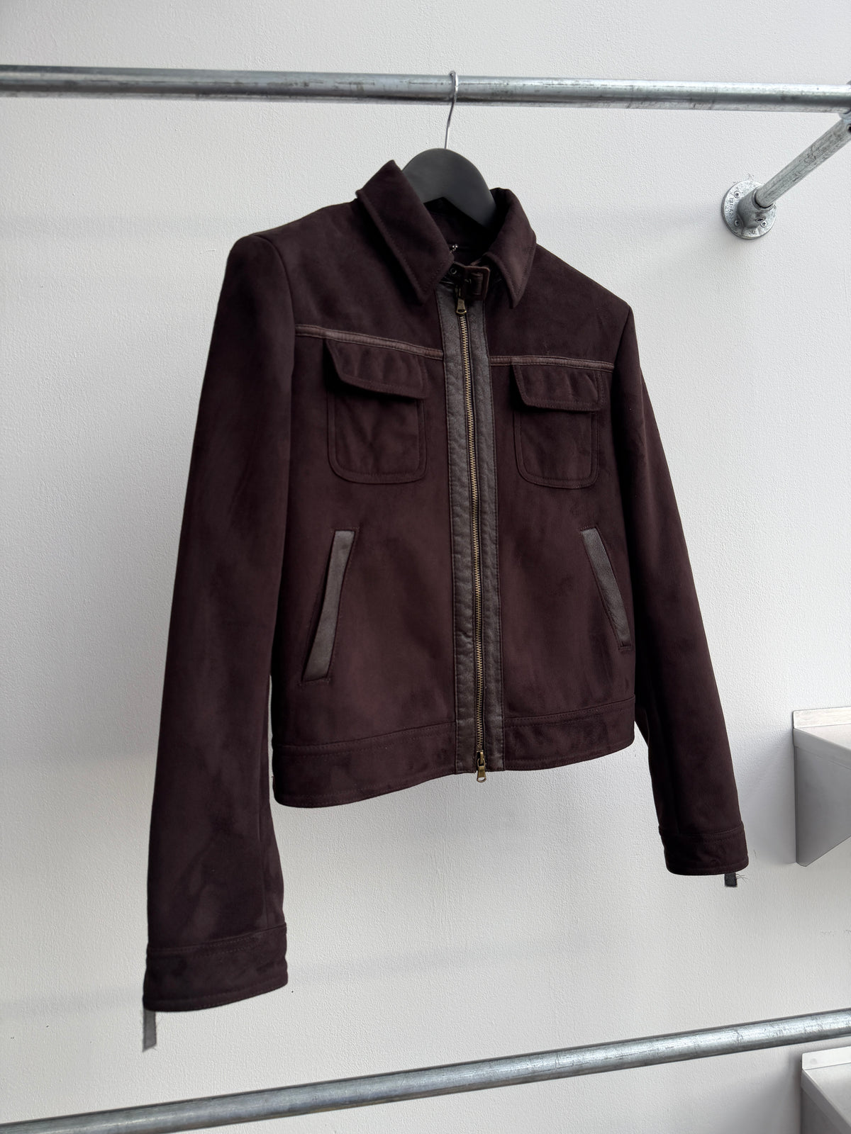 Armani Jeans 00s Vegan Fur & Suede Jacket