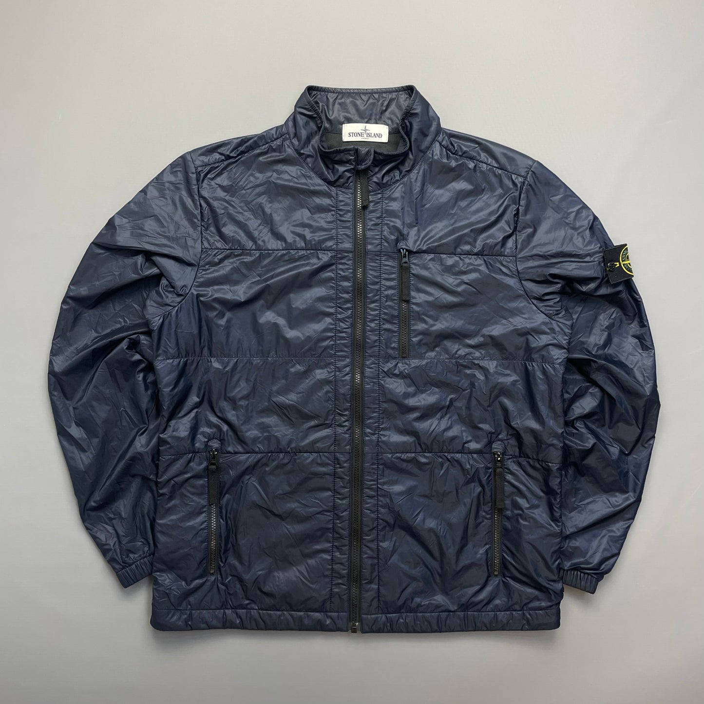 Stone Island Navy SS12 Micro Rip Stop 7 Den / Quilted Jacket