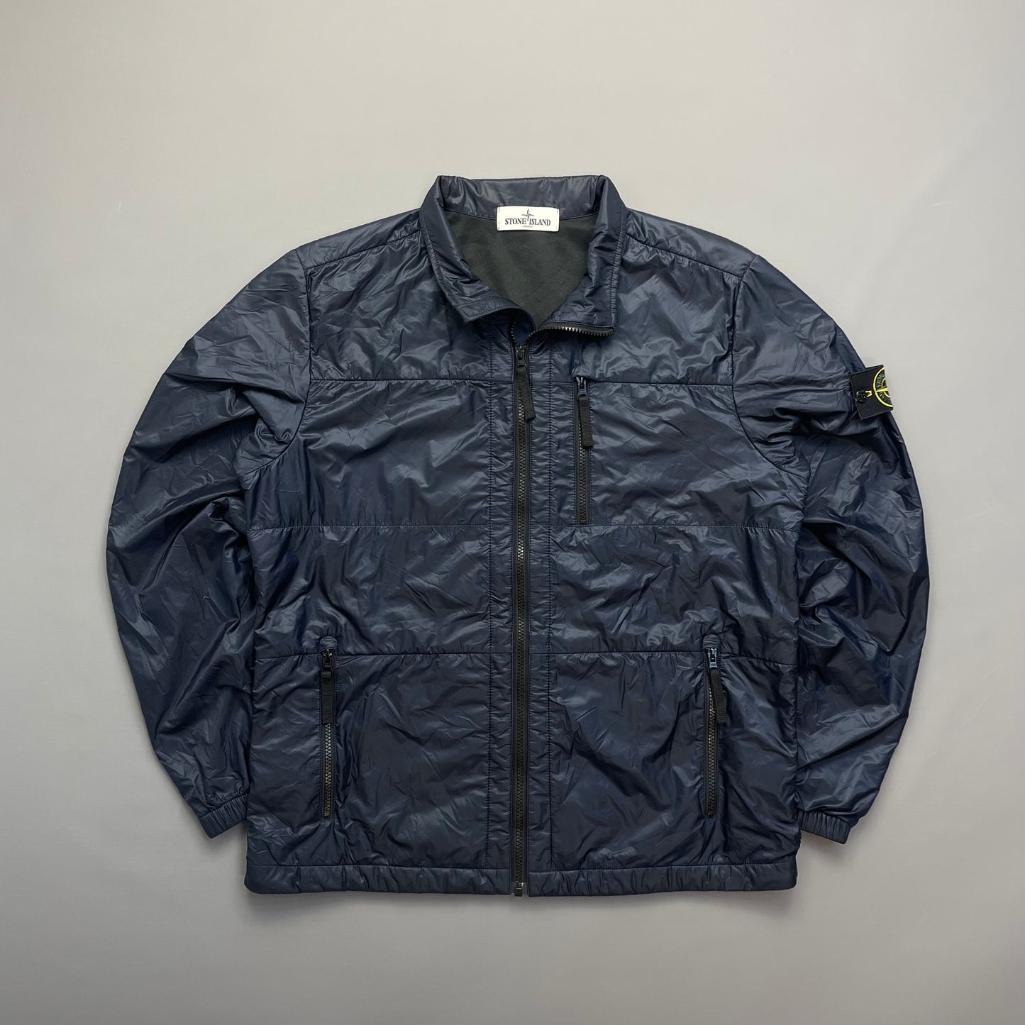 Stone Island Navy SS12 Micro Rip Stop 7 Den / Quilted Jacket