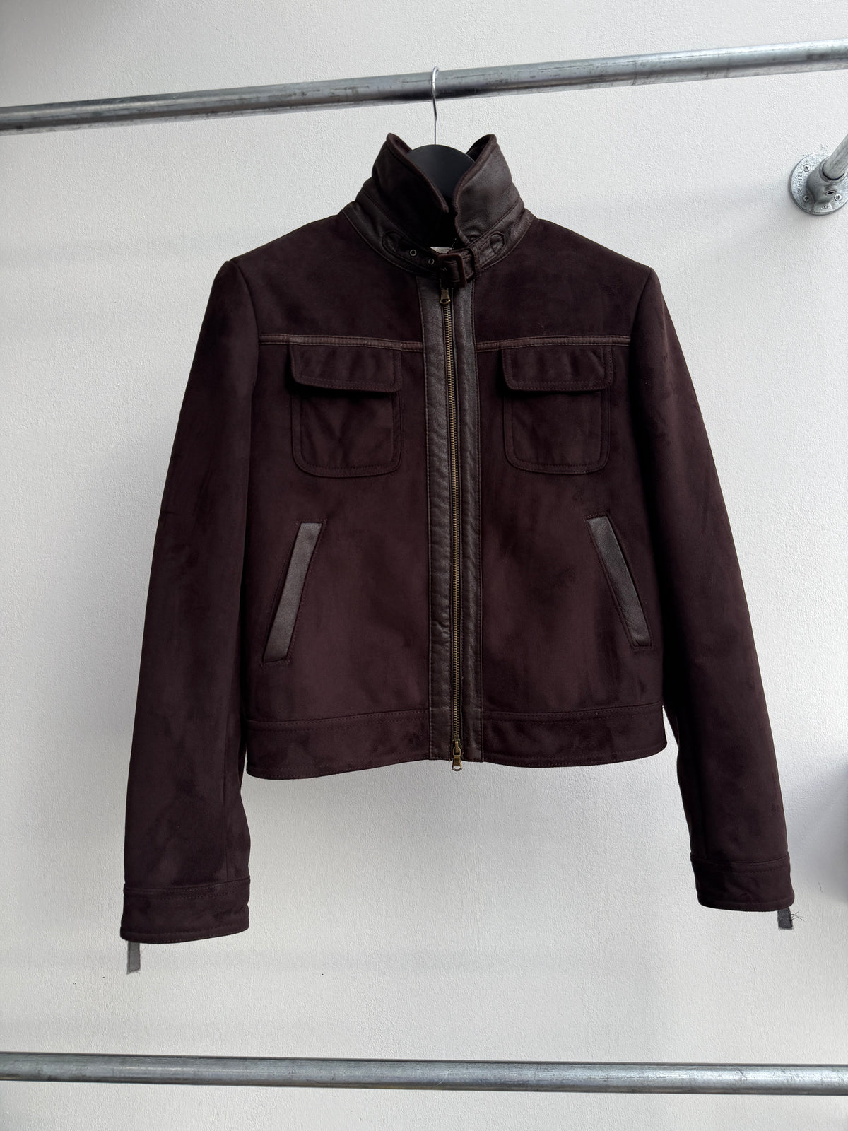 Armani Jeans 00s Vegan Fur & Suede Jacket