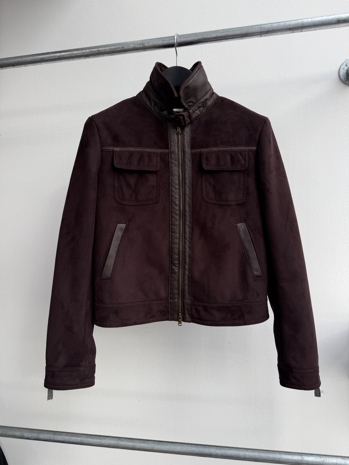 Armani Jeans 00s Vegan Fur & Suede Jacket