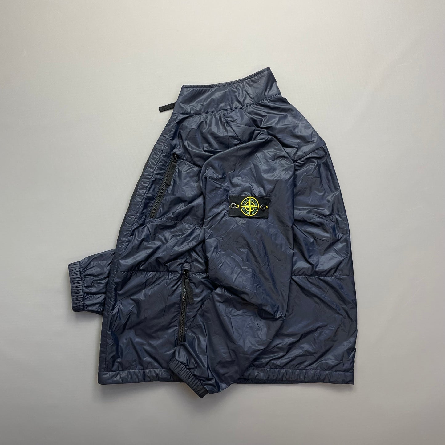 Stone Island Navy SS12 Micro Rip Stop 7 Den / Quilted Jacket