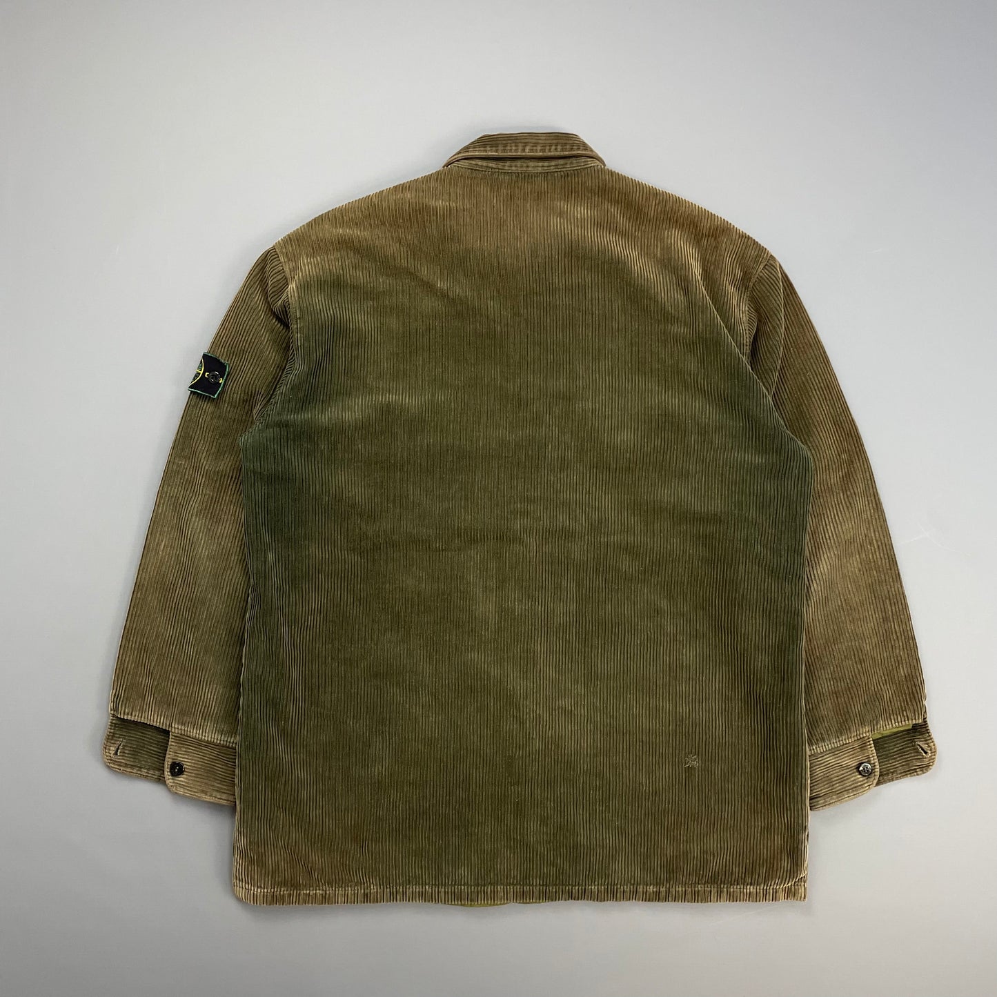 Stone Island Brown AW95 Jumbo Cord Corduroy Green Edge Badge Overshirt Jacket