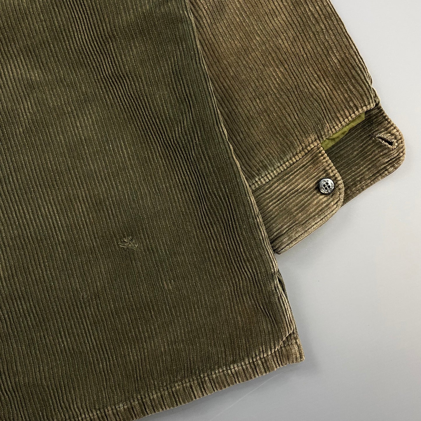 Stone Island Brown AW95 Jumbo Cord Corduroy Green Edge Badge Overshirt Jacket