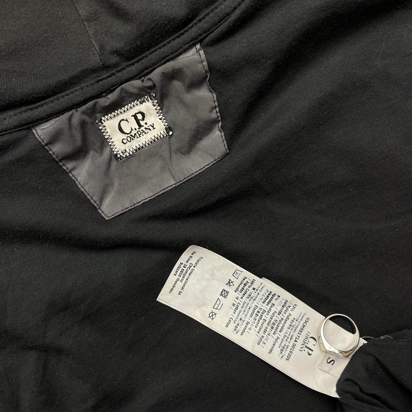 C.P. Company Grey Nylon Hooded Lined Pullover Windbreaker Jacket