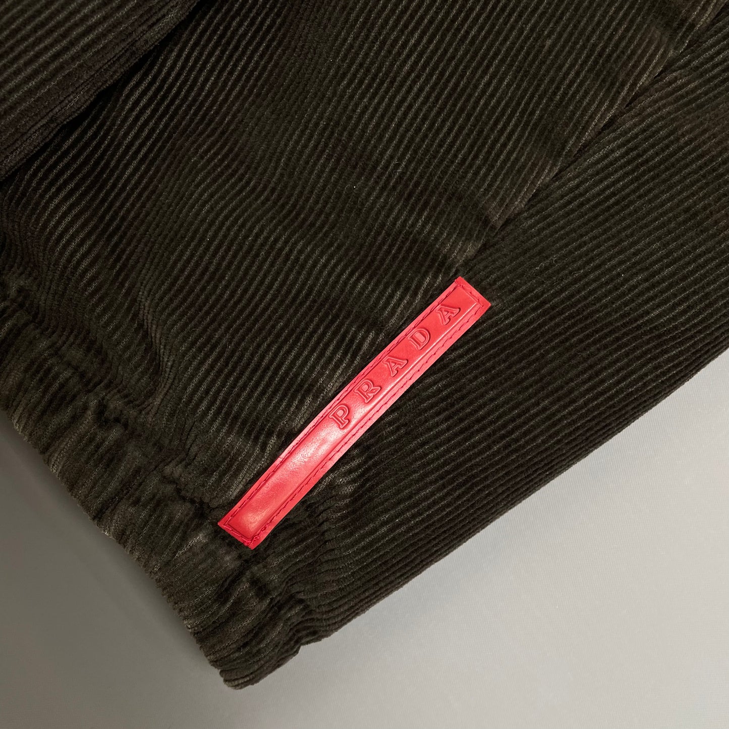 Prada Sport Brown 00s Padded Quilt-Lined Corduroy Jacket