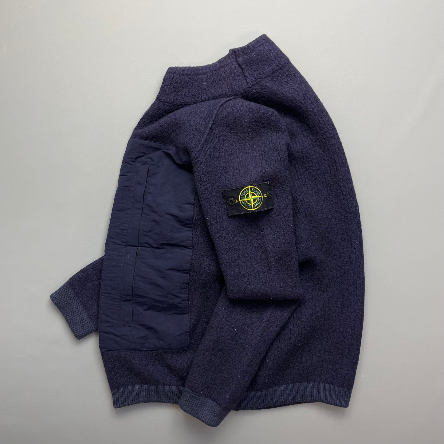 Stone Island AW18 Wool Mock Neck Pocket Jumper