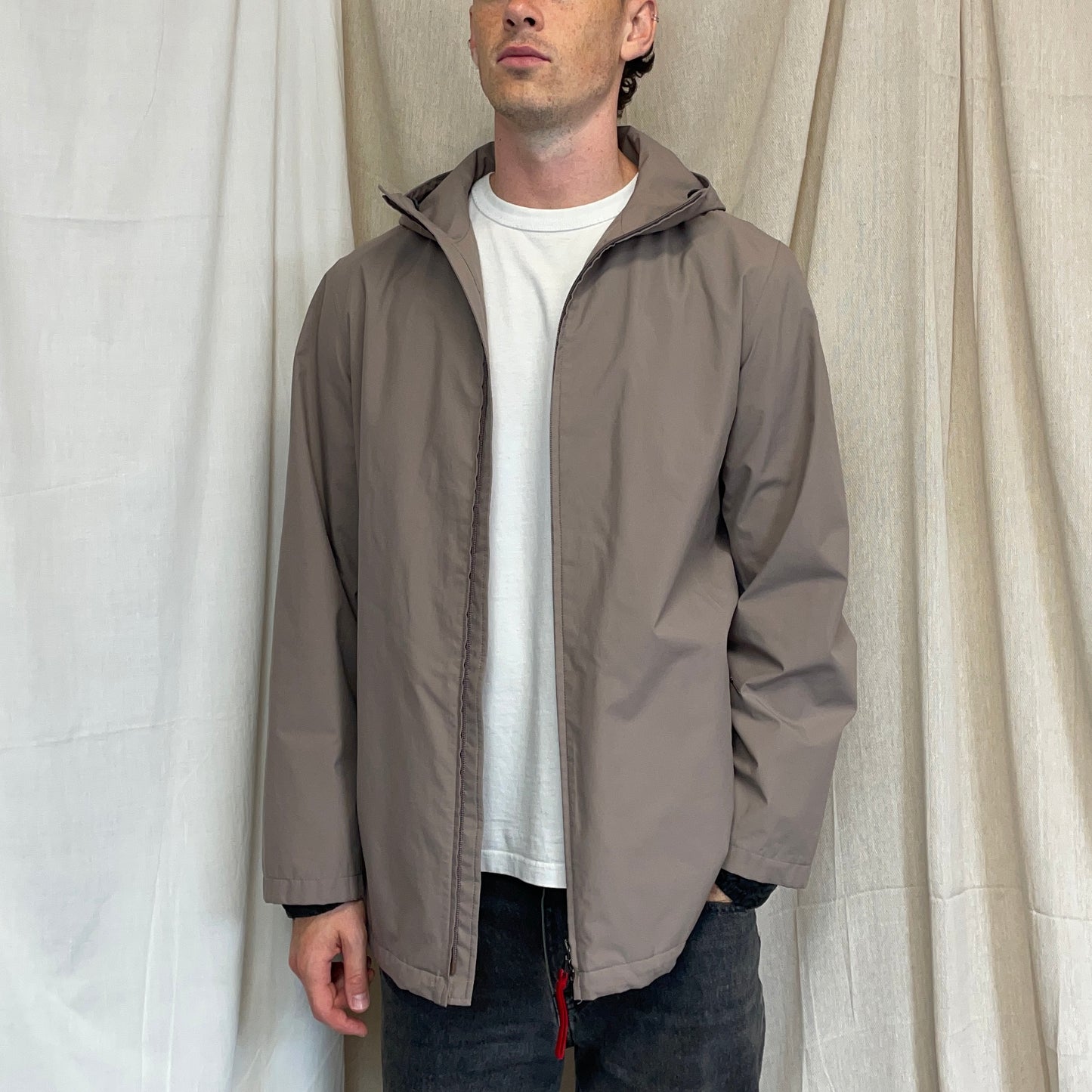Prada Sport Light Brown 00s Technical Multi-Pocket Goretex Hooded Parka Jacket