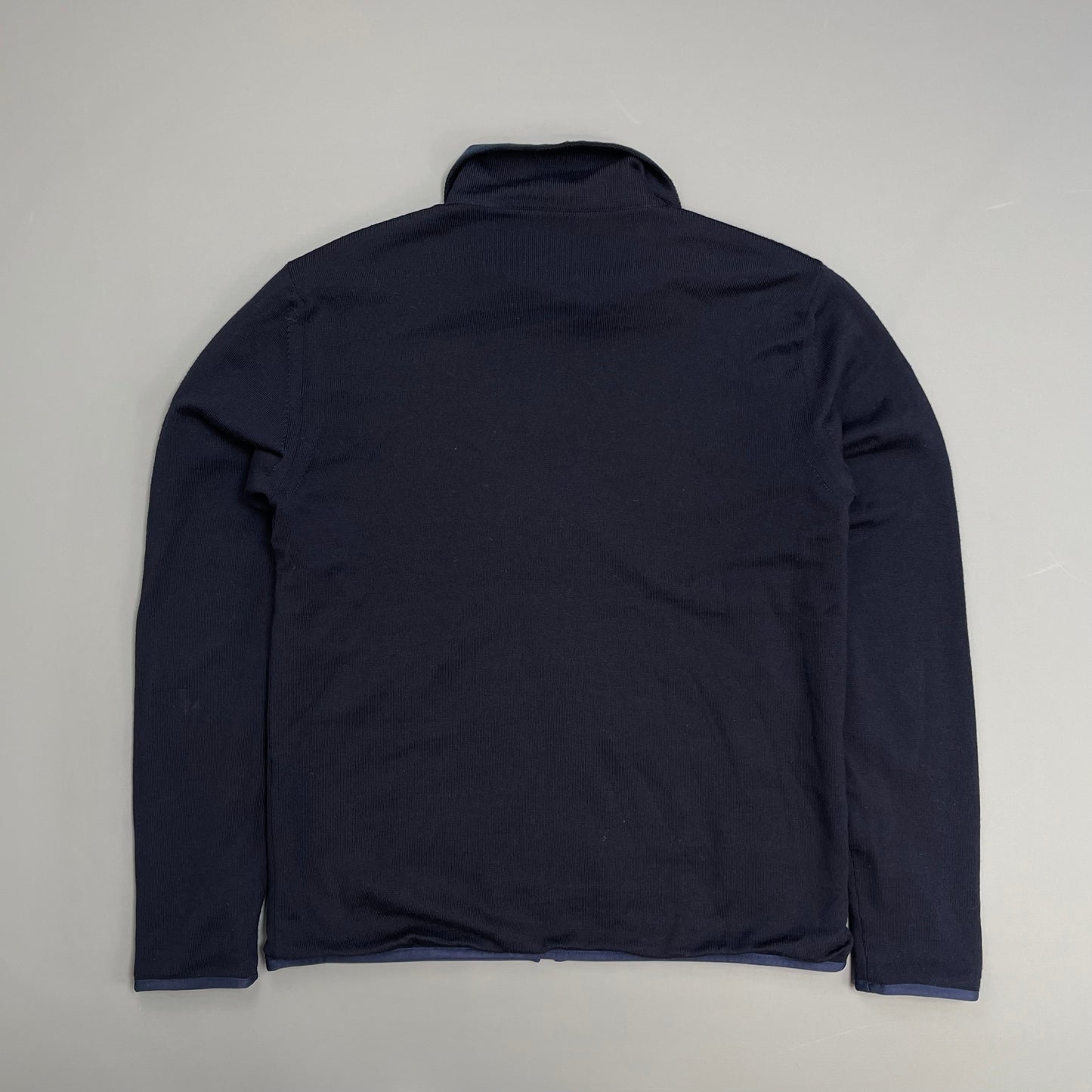 Prada Sport Navy Blue 2012 Reversible Fleece & Wool Knit Zip Cardigan Jacket