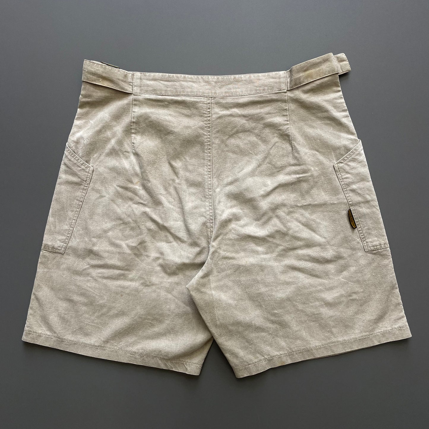 Armani Beige 80s Zip Cargo Shorts