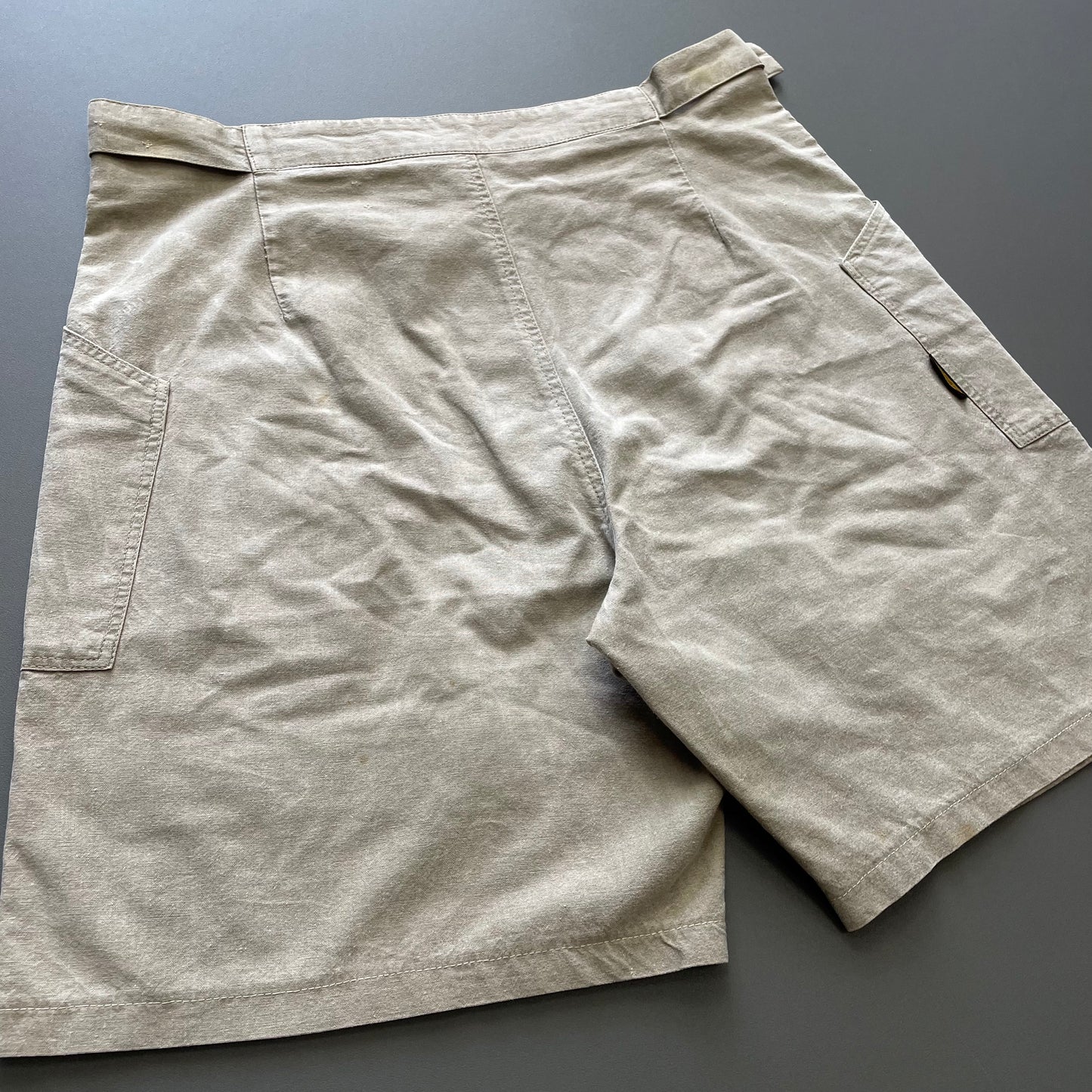 Armani Beige 80s Zip Cargo Shorts