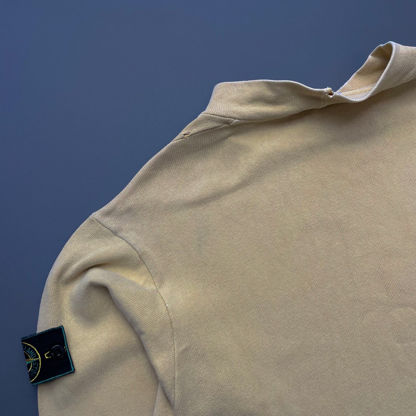 Stone Island Yellow AW97 High-Collar Green Edge Badge Jumper