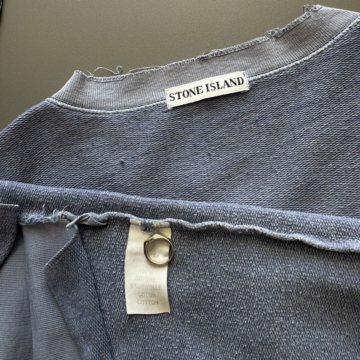 Stone Island Blue 90s Spellout Jumper
