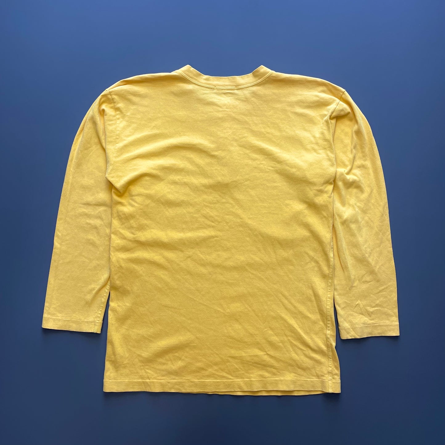 Stone Island Marina Yellow 80s Henley Long Sleeve T-Shirt
