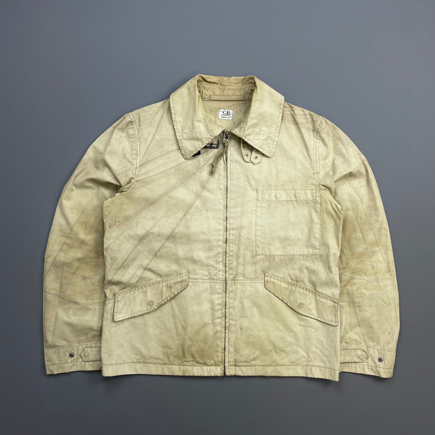 C.P. Company Beige SS03 Wax Harrington Jacket